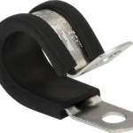 JCS Rubber Lined P-Clips | EAC125 | Pack of 50 | Size 25 mm