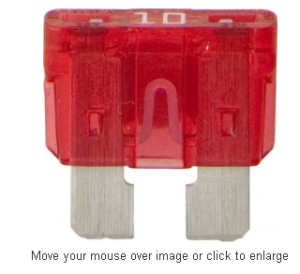 LITTELFUSE ATO® Blade Fuses – Standard Type | EFB10 | Pack of 50 | Amperage 10 A