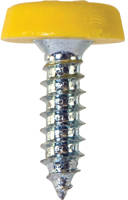 NP17 Number Plate Fasteners | NP17 | Pack of 100 | Colour Yellow | Size 4.8 x 18 mm - Image 1