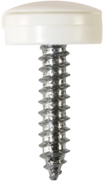 Security Number Plate Fasteners | NP33 | Pack of 100 | Colour White | Size 4.2 x 19 mm