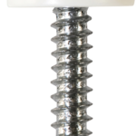 Security Number Plate Fasteners | NP33 | Pack of 100 | Colour White | Size 4.2 x 19 mm