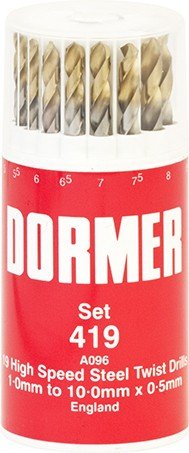 DORMER ‘A002’ HSS Jobber Twist Drill Set – Metric Set No. ‘419’ | DDK19