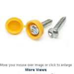 Security Number Plate Fasteners | NP35 | Pack of 100 | Colour Black | Size 4.2 x 19 mm